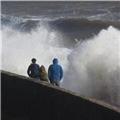 Stormy sea's Teignmouth, today.