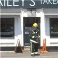 Baily's Chip Shop on Fire