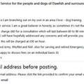 The New Dog Training service in Dawlish (sorry cannot post on the original link)