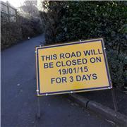 Felling of Holm Oak - Road closed and work to take place tomorrow 19/01/2015.