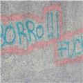 Graffiti on the sea wall - Teignmouth...caution abusive word on display!!!!