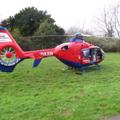 Devon air ambulance lands Starcross 23 12 18