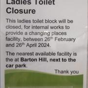 Ladies Toilet Closure