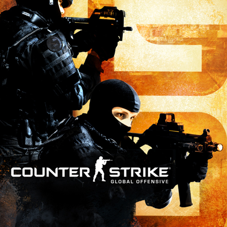 Counter-Strike: Global Offensive players from opposing teams engaging in a tactical firefight on a hostage rescue map.