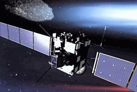 European space probe heads for