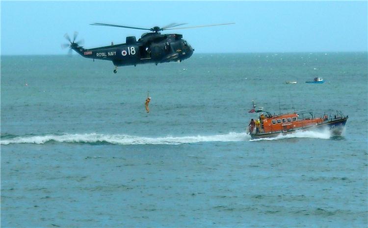Helicopter and Coastguards Rescue