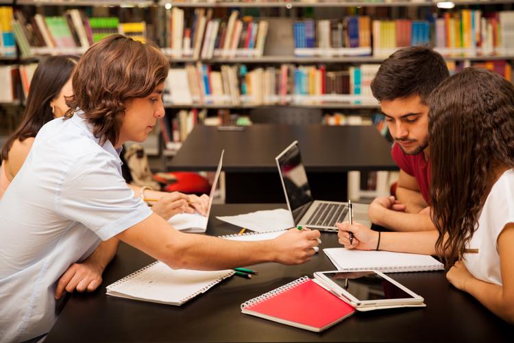 bigstock Study Group In A Library