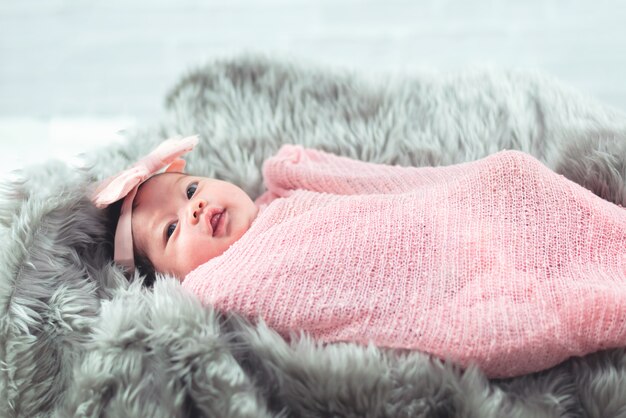 portrait cute baby bed 39704