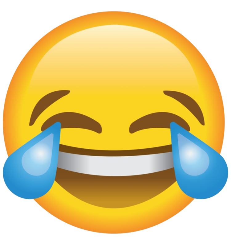 Crying Laughing Emoji, Playful Emotion, Amused Reaction, Humorous Expression, Comic Relief PNG