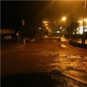 Town flooded 
